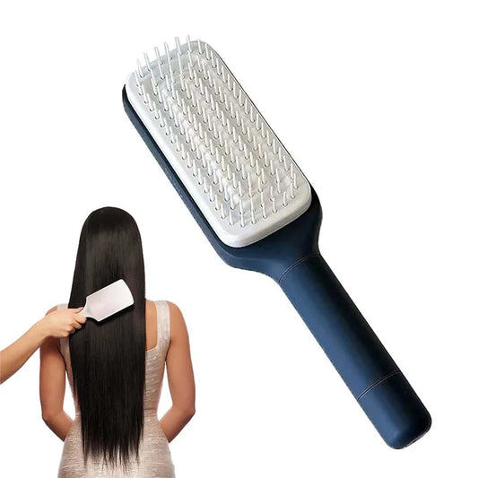 Rotatable Self-Cleaning Hairbrush