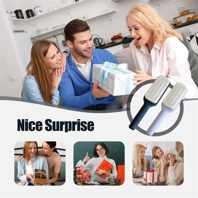 Rotatable Self-Cleaning Hairbrush