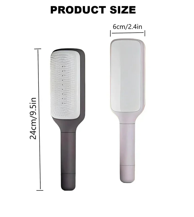 Rotatable Self-Cleaning Hairbrush